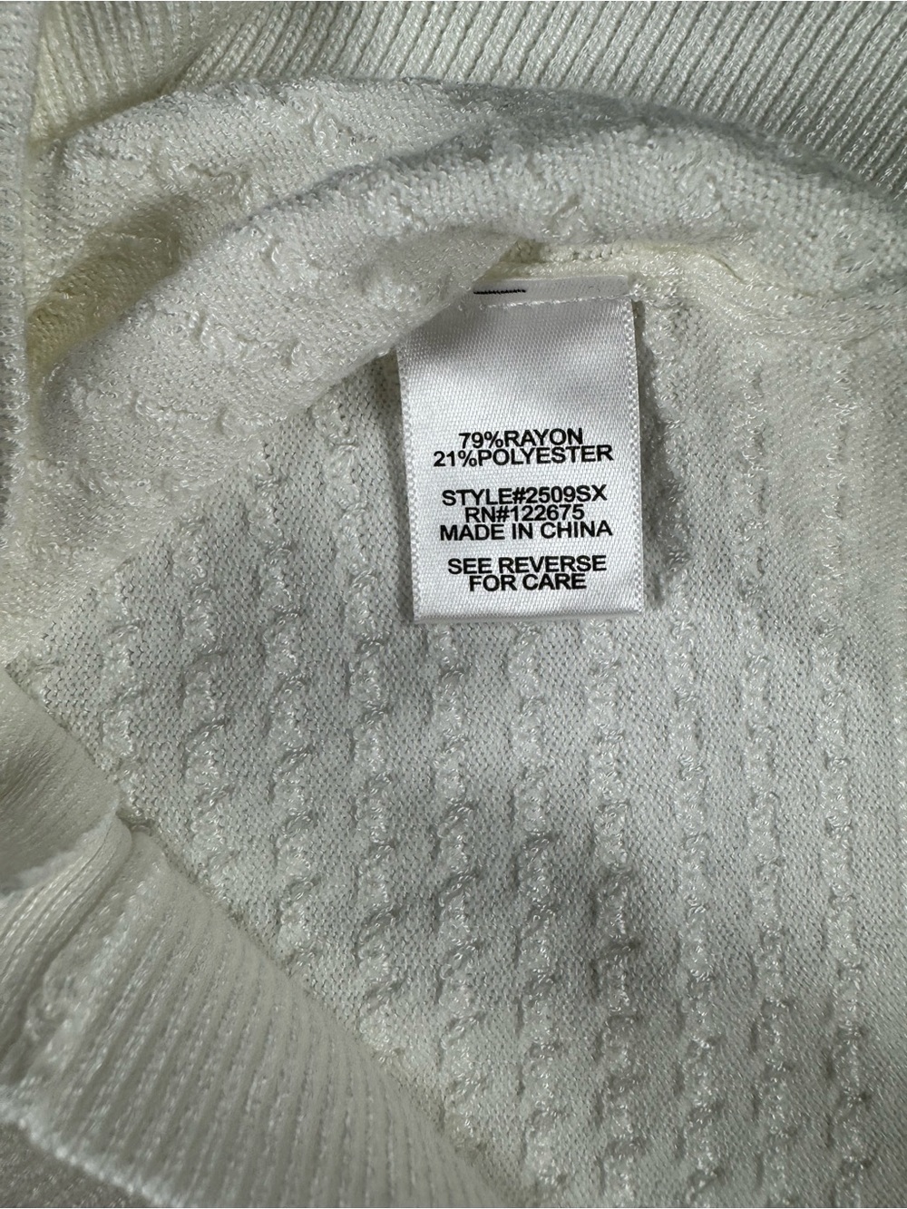 Lety & Me White Textured Button Front Cardigan NWT Medium - Picture 8 of 8